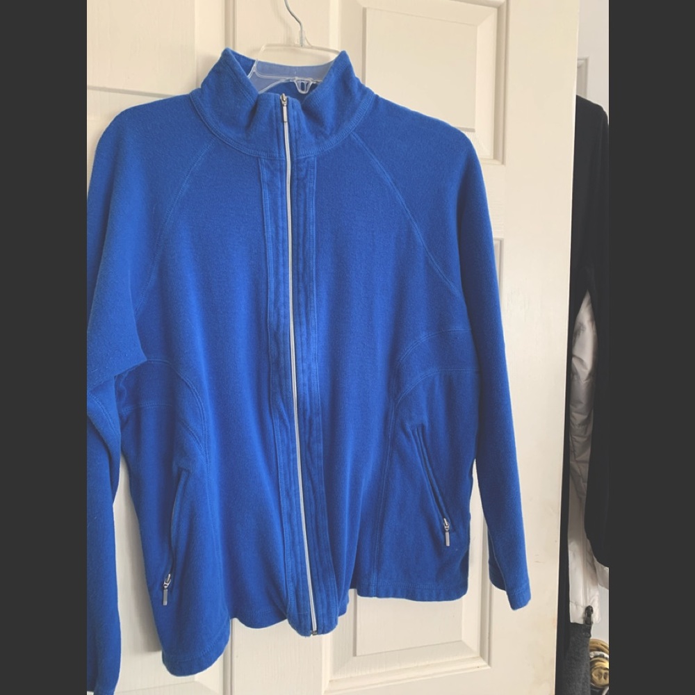 * Kirkland Royal Blue Zip Front Sweatshirt Jacket SZ Large *